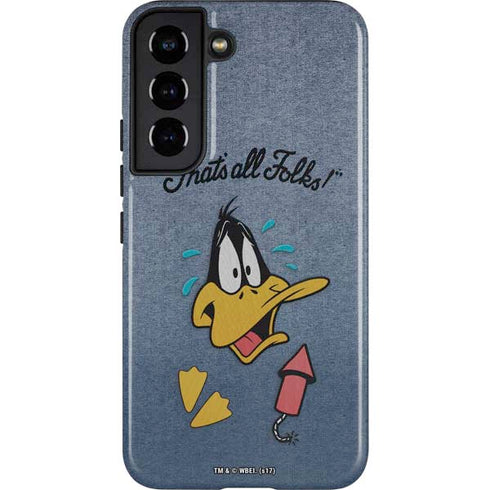 Looney Tunes Daffy Duck Thats All Folks Galaxy S22 Pro Case