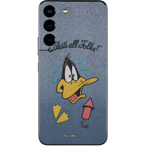 Looney Tunes Daffy Duck Thats All Folks Galaxy S22 Skin