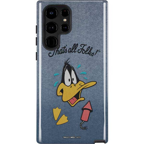 Looney Tunes Daffy Duck Thats All Folks Galaxy S22 Ultra Pro Case