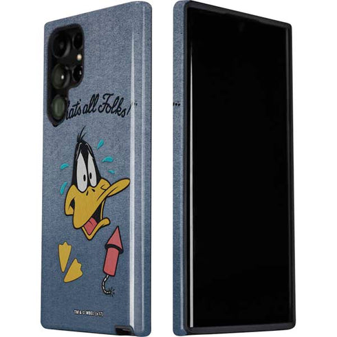 Looney Tunes Daffy Duck Thats All Folks Galaxy S22 Ultra Pro Case