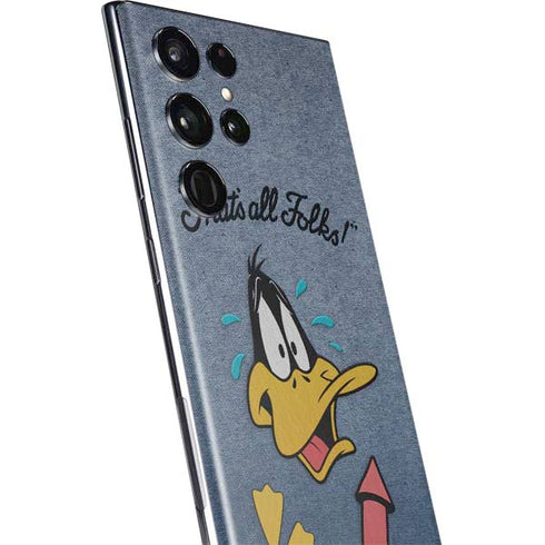 Looney Tunes Daffy Duck Thats All Folks Galaxy S22 Ultra Skin