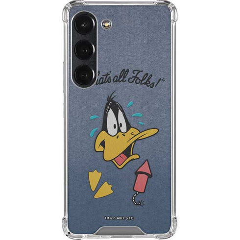 Looney Tunes Daffy Duck Thats All Folks Galaxy S23 Clear Case