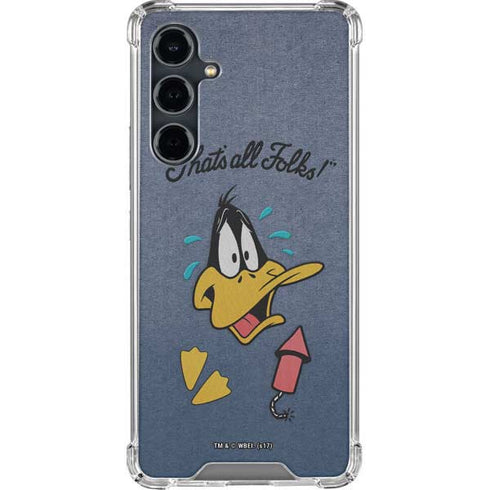 Looney Tunes Daffy Duck Thats All Folks Galaxy S23 FE Clear Case