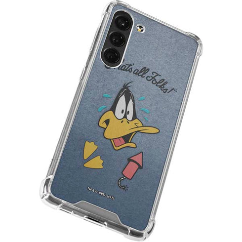 Looney Tunes Daffy Duck Thats All Folks Galaxy S23 Plus Clear Case