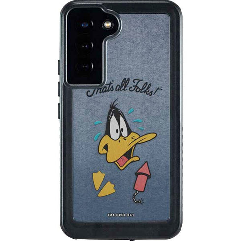 Looney Tunes Daffy Duck Thats All Folks Galaxy S23 Plus Waterproof Case