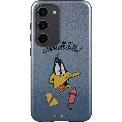 Looney Tunes Daffy Duck Thats All Folks Galaxy S23 Pro Case