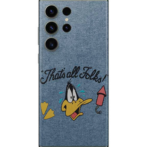 Looney Tunes Daffy Duck Thats All Folks Galaxy S23 Ultra Skin