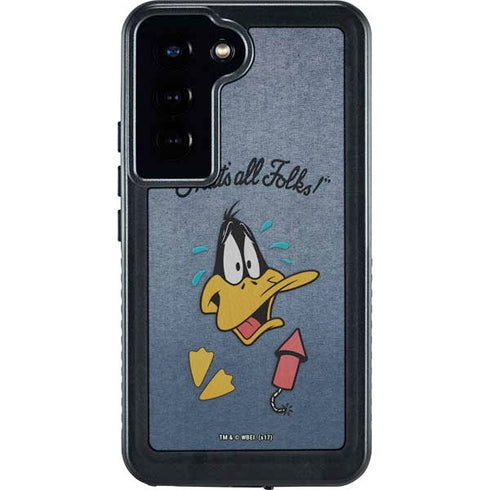 Looney Tunes Daffy Duck Thats All Folks Galaxy S23 Waterproof Case