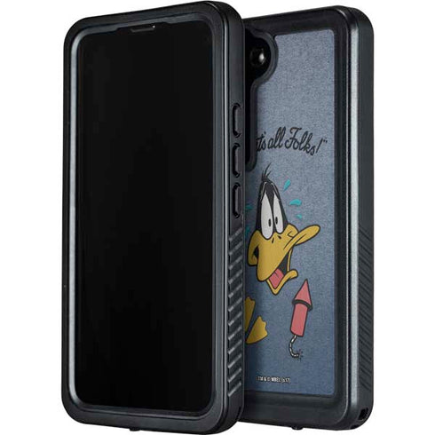 Looney Tunes Daffy Duck Thats All Folks Galaxy S23 Waterproof Case