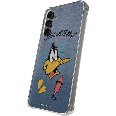 Looney Tunes Daffy Duck Thats All Folks Galaxy S24 Plus Clear Case