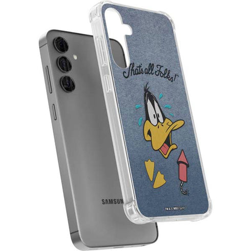 Looney Tunes Daffy Duck Thats All Folks Galaxy S24 Plus Clear Case