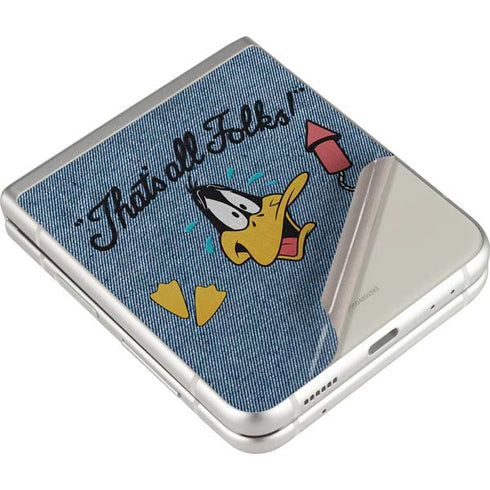 Looney Tunes Daffy Duck Thats All Folks Galaxy Z Flip3 5G Skin