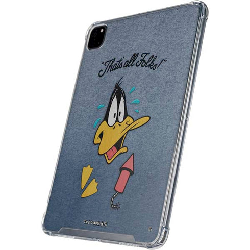 Looney Tunes Daffy Duck Thats All Folks iPad Pro 12.9in (2020) Clear Case