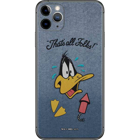 Looney Tunes Daffy Duck Thats All Folks iPhone 11 Pro Max Skin