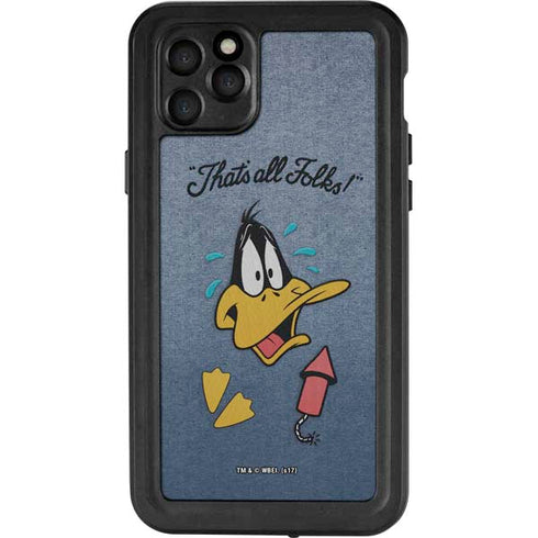 Looney Tunes Daffy Duck Thats All Folks iPhone 11 Pro Max Waterproof Case