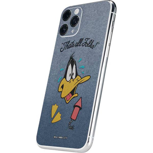 Looney Tunes Daffy Duck Thats All Folks iPhone 11 Pro Skin