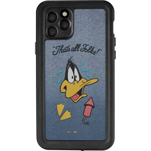Looney Tunes Daffy Duck Thats All Folks iPhone 11 Pro Waterproof Case