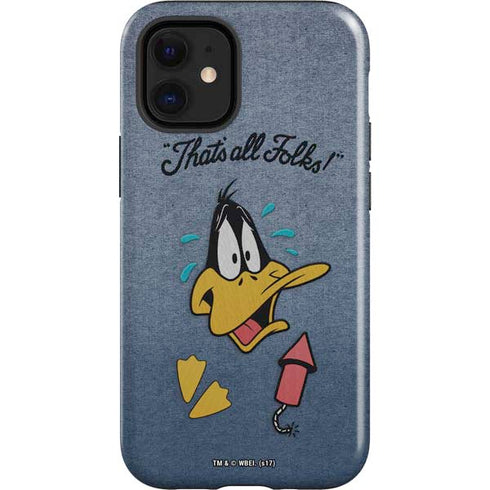Looney Tunes Daffy Duck Thats All Folks iPhone 12 Mini Impact Case