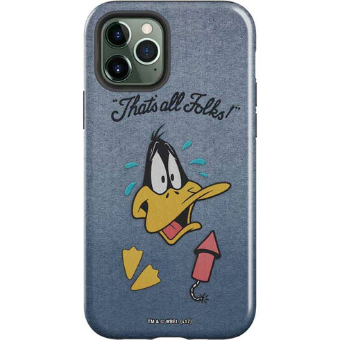 Looney Tunes Daffy Duck Thats All Folks iPhone 12 Pro Impact Case