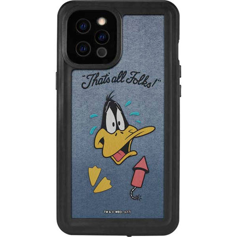 Looney Tunes Daffy Duck Thats All Folks iPhone 12 Pro Max Waterproof Case