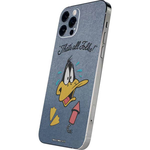 Looney Tunes Daffy Duck Thats All Folks iPhone 12 Pro Skin