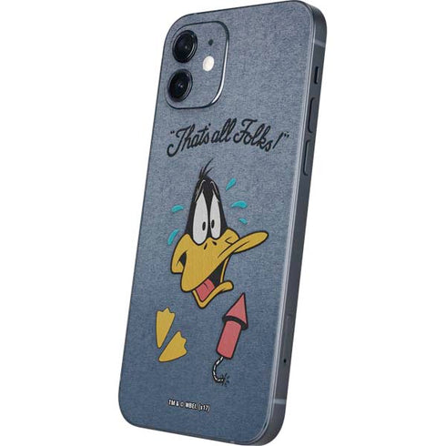 Looney Tunes Daffy Duck Thats All Folks iPhone 12 Skin