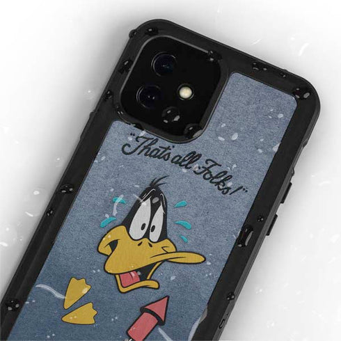 Looney Tunes Daffy Duck Thats All Folks iPhone 12 Waterproof Case