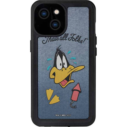 Looney Tunes Daffy Duck Thats All Folks iPhone 13 Mini Waterproof Case