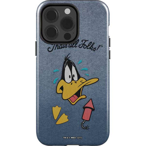 Looney Tunes Daffy Duck Thats All Folks iPhone 13 Pro Impact Case