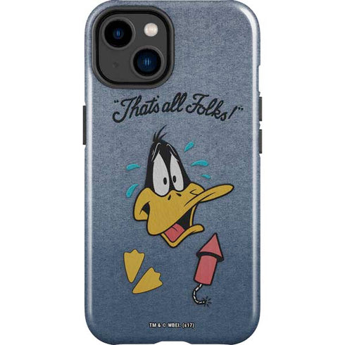 Looney Tunes Daffy Duck Thats All Folks iPhone 15 Plus Impact Case