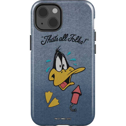 Looney Tunes Daffy Duck Thats All Folks iPhone 15 Impact Case