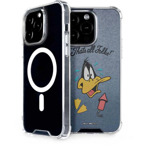 Looney Tunes Daffy Duck Thats All Folks iPhone 14 Pro MagSafe Case