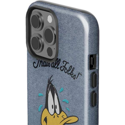 Looney Tunes Daffy Duck Thats All Folks iPhone 15 Pro Max Impact Case