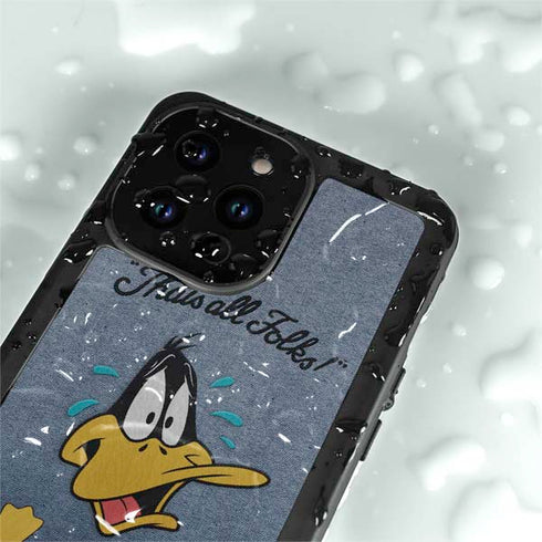 Looney Tunes Daffy Duck Thats All Folks iPhone 14 Pro Max Waterproof Case