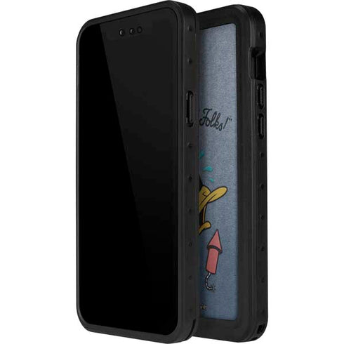 Looney Tunes Daffy Duck Thats All Folks iPhone 14 Pro Waterproof Case