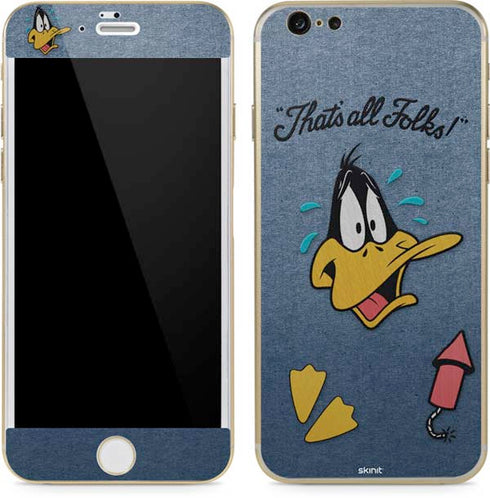 Looney Tunes Daffy Duck Thats All Folks iPhone 6/6s Skin