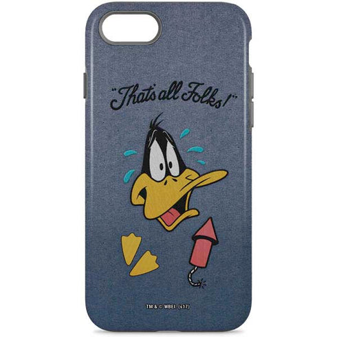 Looney Tunes Daffy Duck Thats All Folks iPhone 8 Pro Case
