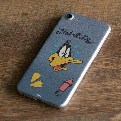 Looney Tunes Daffy Duck Thats All Folks iPhone 8 Skin