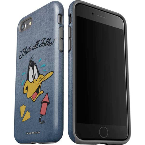 Looney Tunes Daffy Duck Thats All Folks iPhone SE (2nd & 3rd Gen) Pro Case