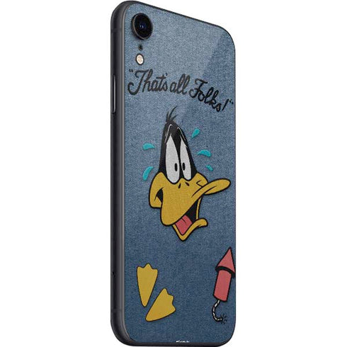 Looney Tunes Daffy Duck Thats All Folks iPhone SE (2nd & 3rd Gen) Skin