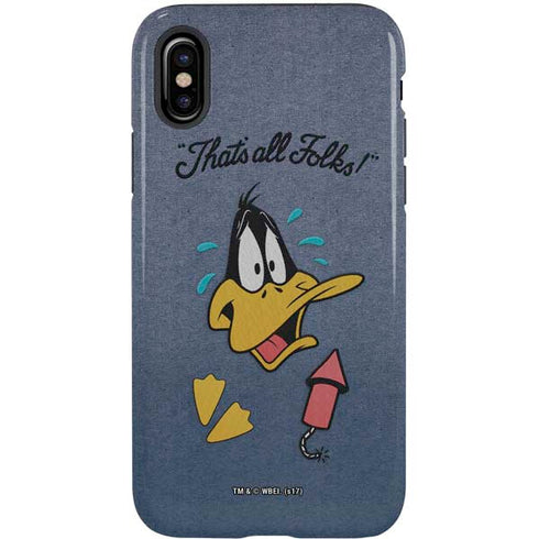 Looney Tunes Daffy Duck Thats All Folks iPhone X Pro Case