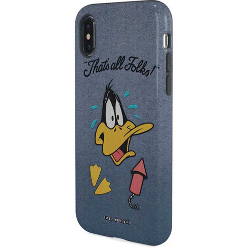 Looney Tunes Daffy Duck Thats All Folks iPhone X Pro Case