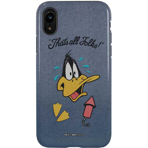 Looney Tunes Daffy Duck Thats All Folks iPhone XR Pro Case