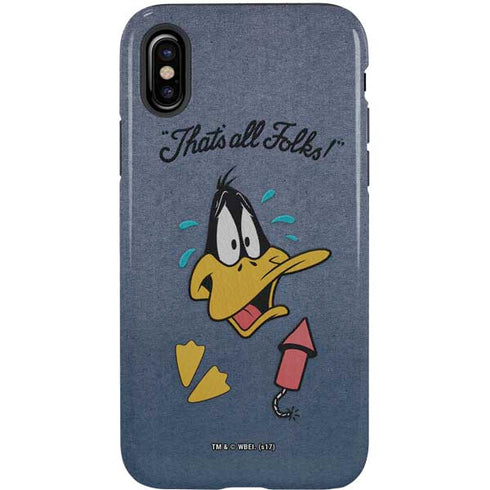 Looney Tunes Daffy Duck Thats All Folks iPhone XS Pro Case