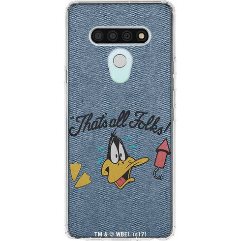 Looney Tunes Daffy Duck Thats All Folks LG Stylo 6 Clear Case