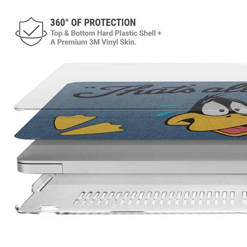 Looney Tunes Daffy Duck Thats All Folks MacBook Pro 13in (2020) Case plus Skin