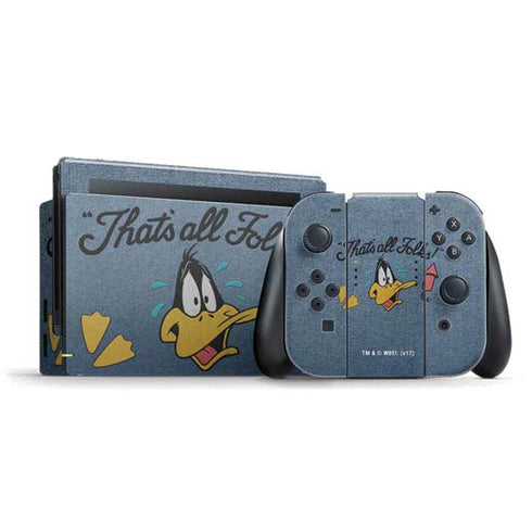 Looney Tunes Daffy Duck Thats All Folks Nintendo Switch Bundle Skin