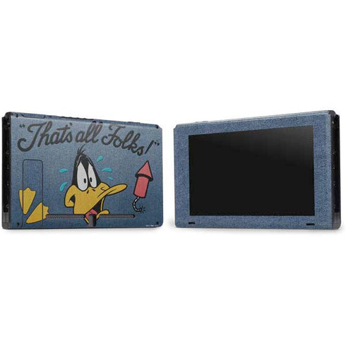 Looney Tunes Daffy Duck Thats All Folks Nintendo Switch Bundle Skin