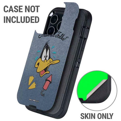 Looney Tunes Daffy Duck Thats All Folks Otterbox Defender iPhone Skin