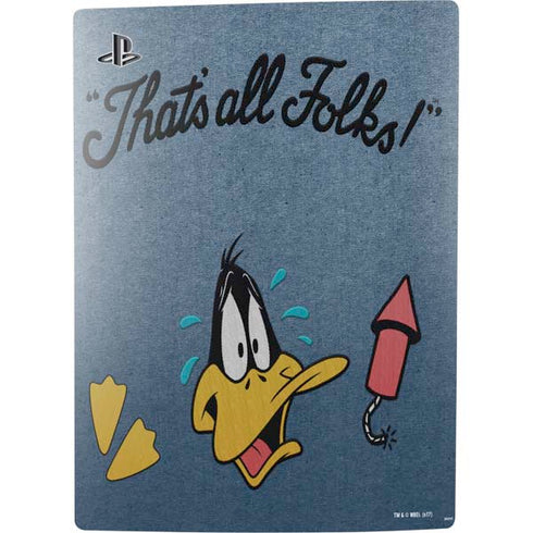 Looney Tunes Daffy Duck Thats All Folks PS5 Console Skin